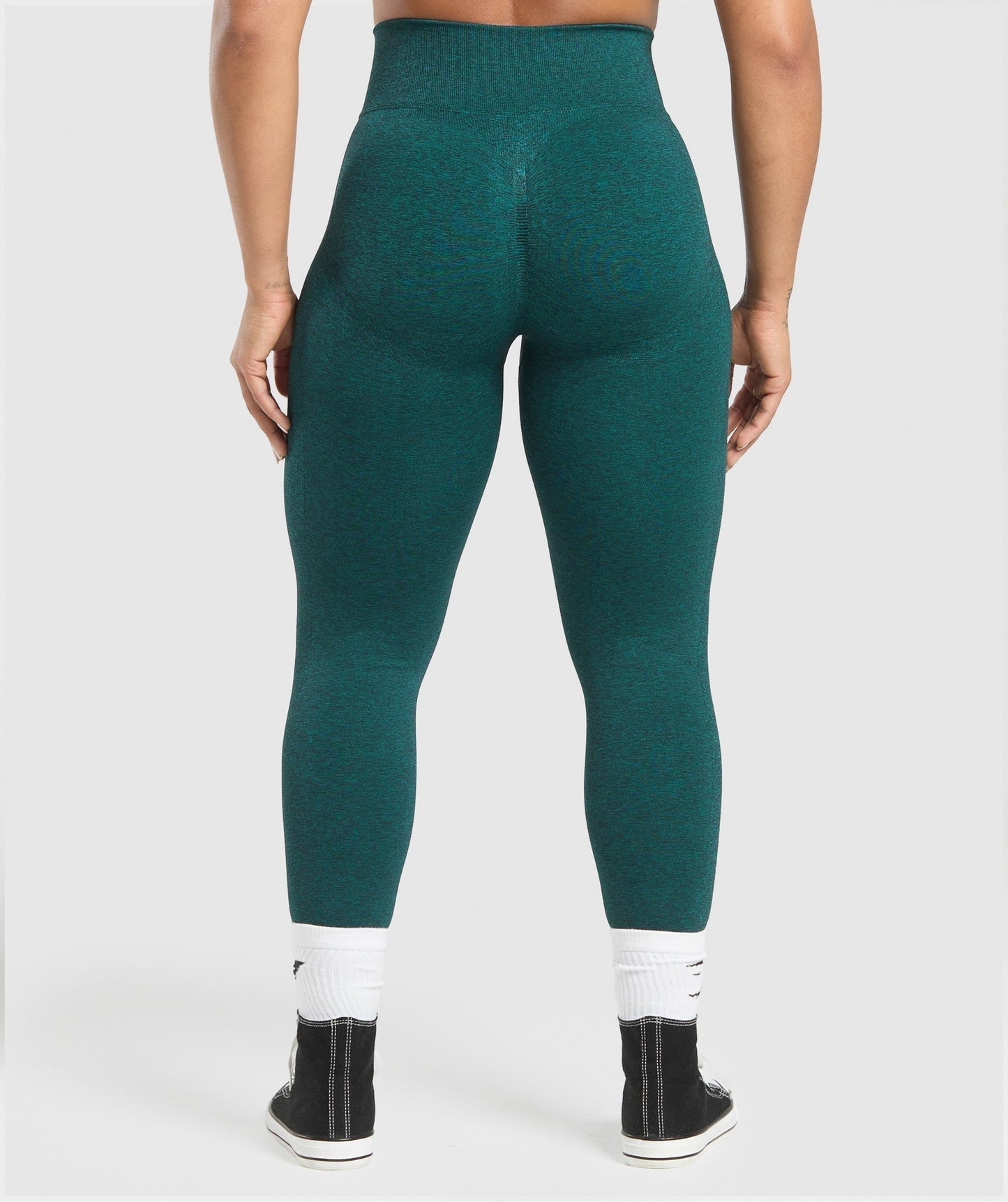 Gymshark Lift Seamless Leggings - Functional Teal/Black Marl