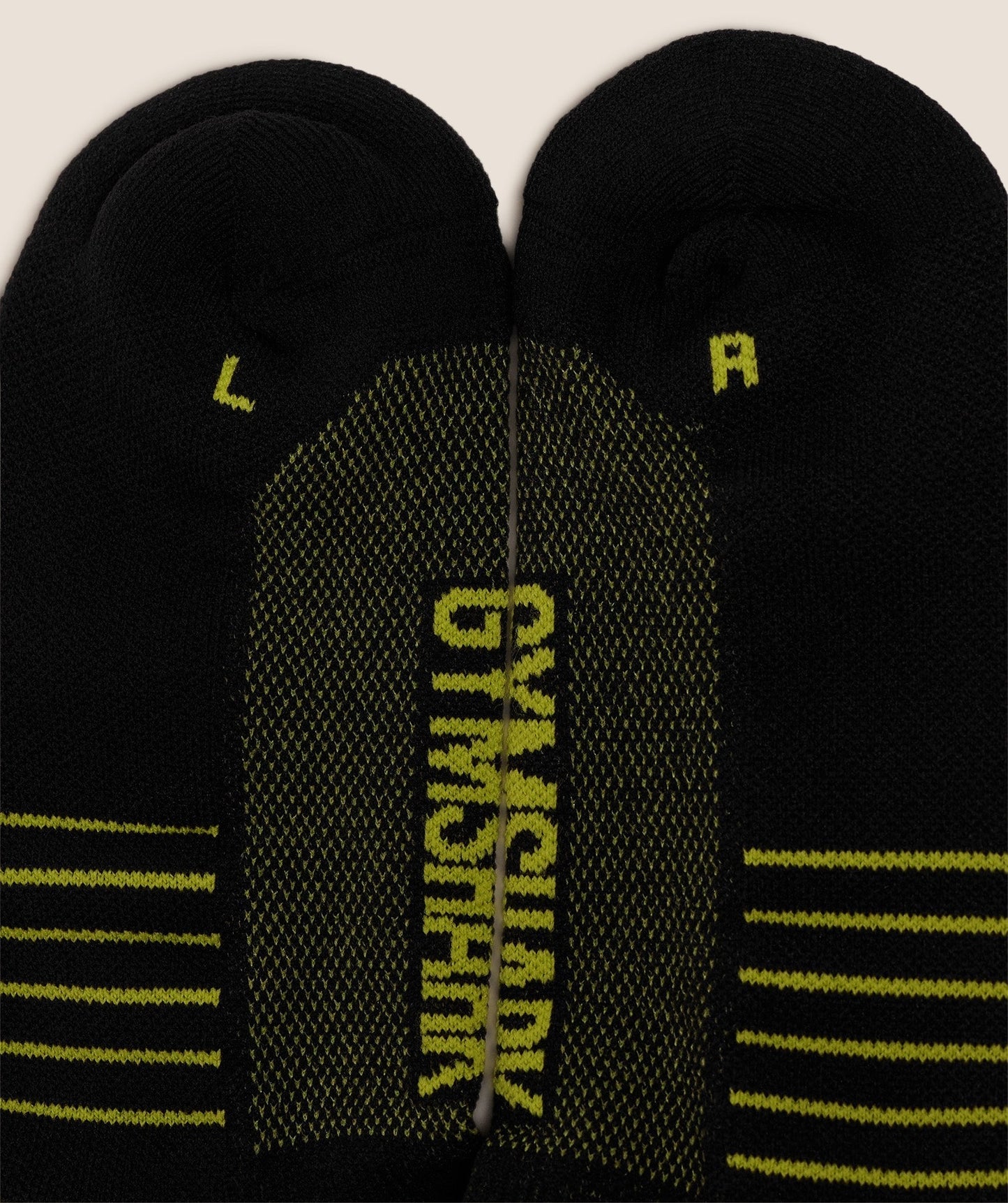 Gymshark Graphic Single Pack Crew Running Sock - Black