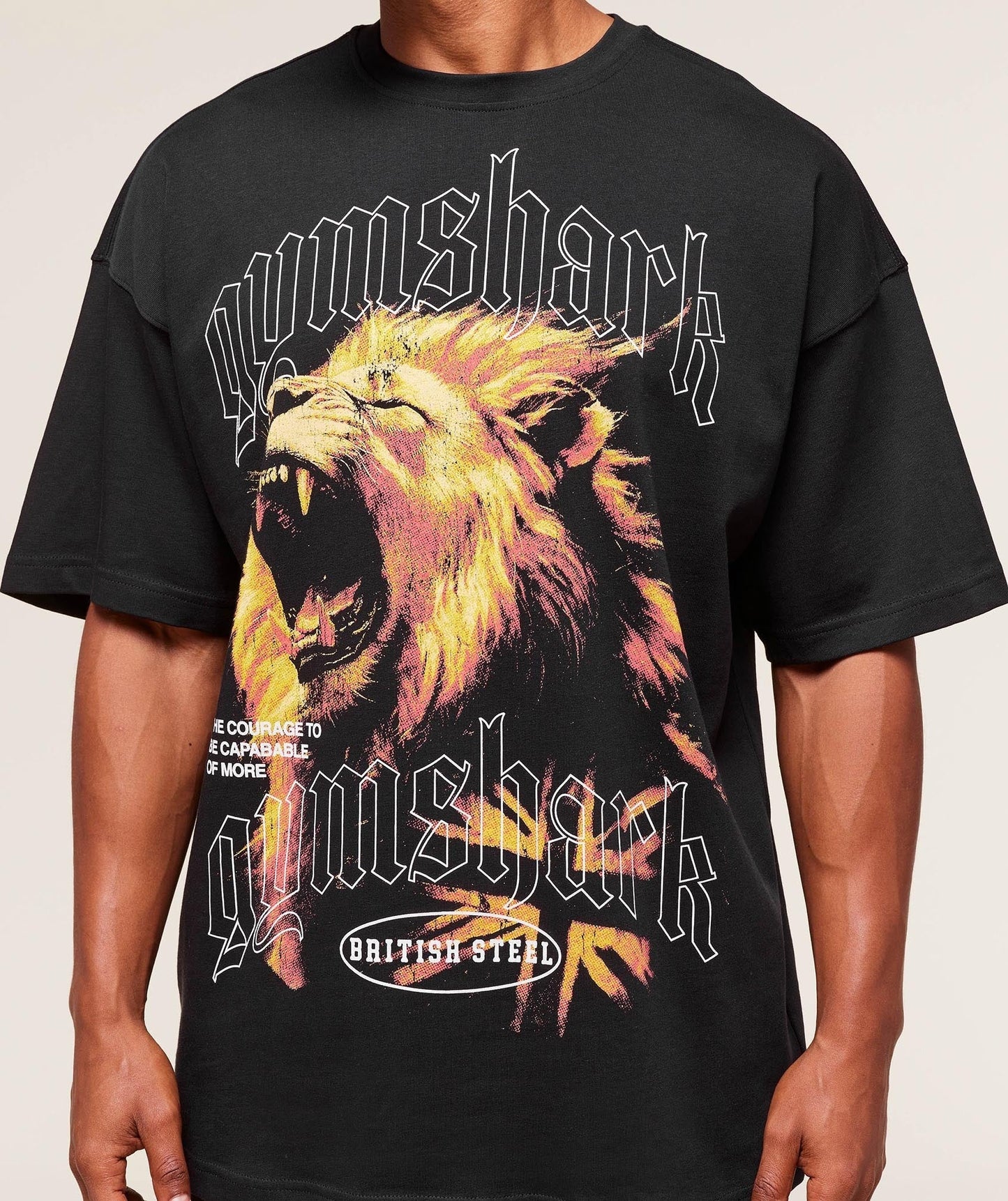 Gymshark Lion Graphic T-Shirt - Black