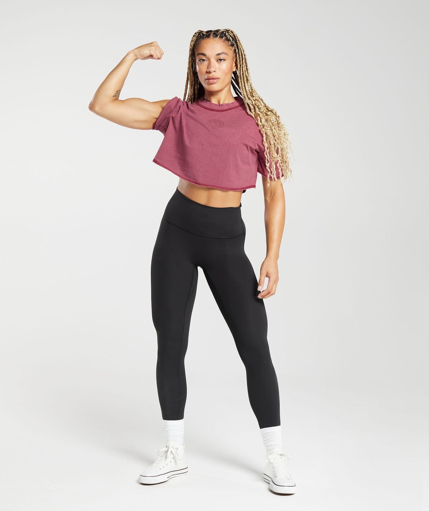 Gymshark Legacy Washed Crop Top - Raspberry Pink