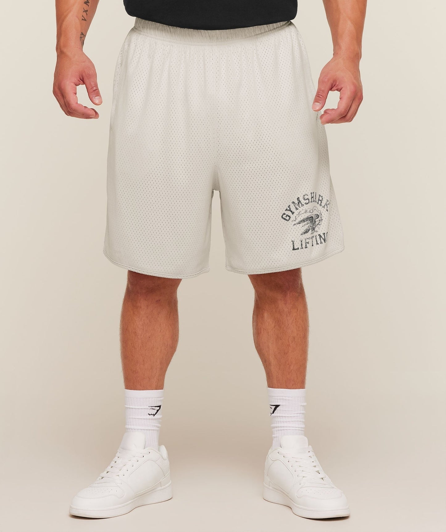 Gymshark Collective Mesh Shorts - Tinted White