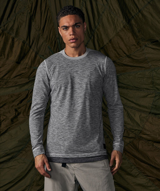 Gymshark Retake Long Sleeve T-Shirt - Light Grey/Graphite Grey Marl