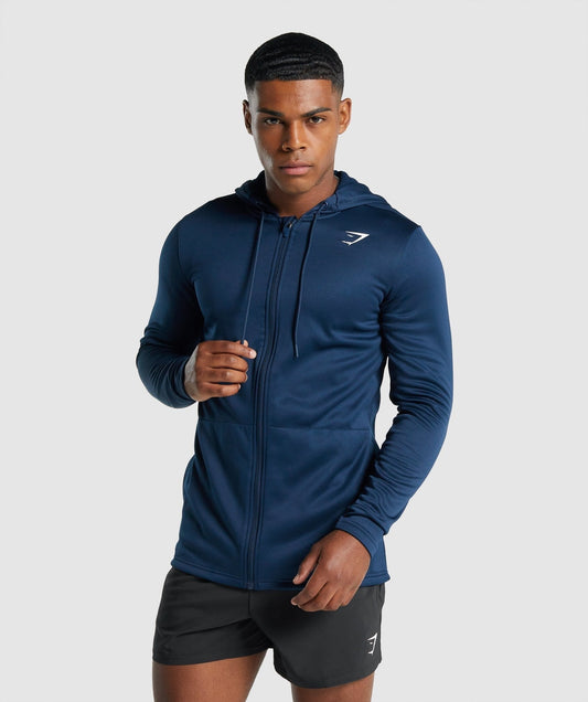 Gymshark Arrival Zip Up Hoodie - Navy
