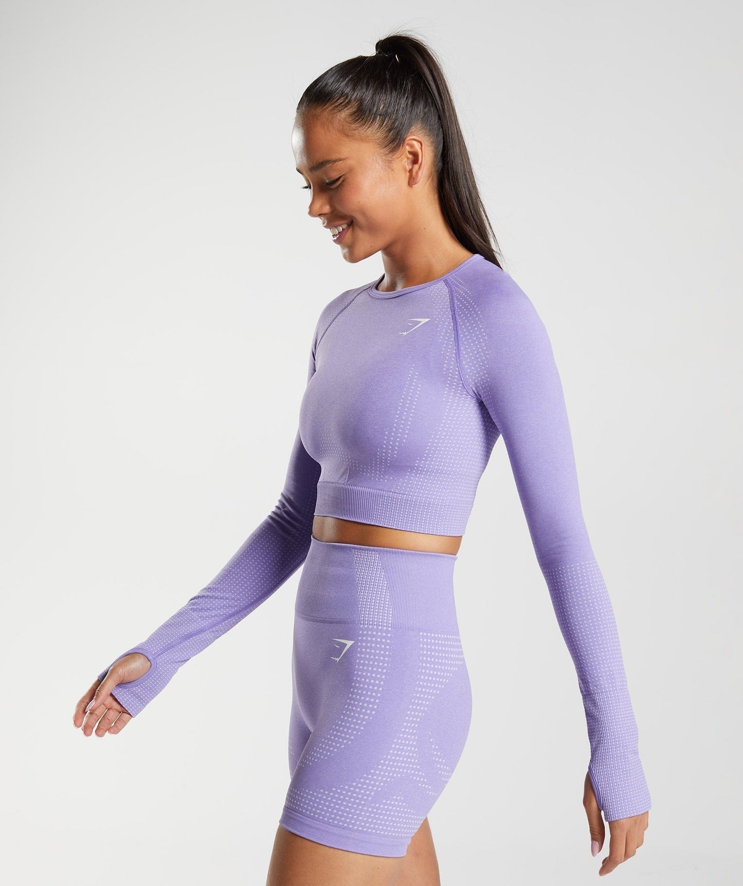 Gymshark Vital Crop Top - Digital Violet Marl