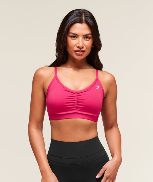 Gymshark Ruched Sports Bra - Build Pink