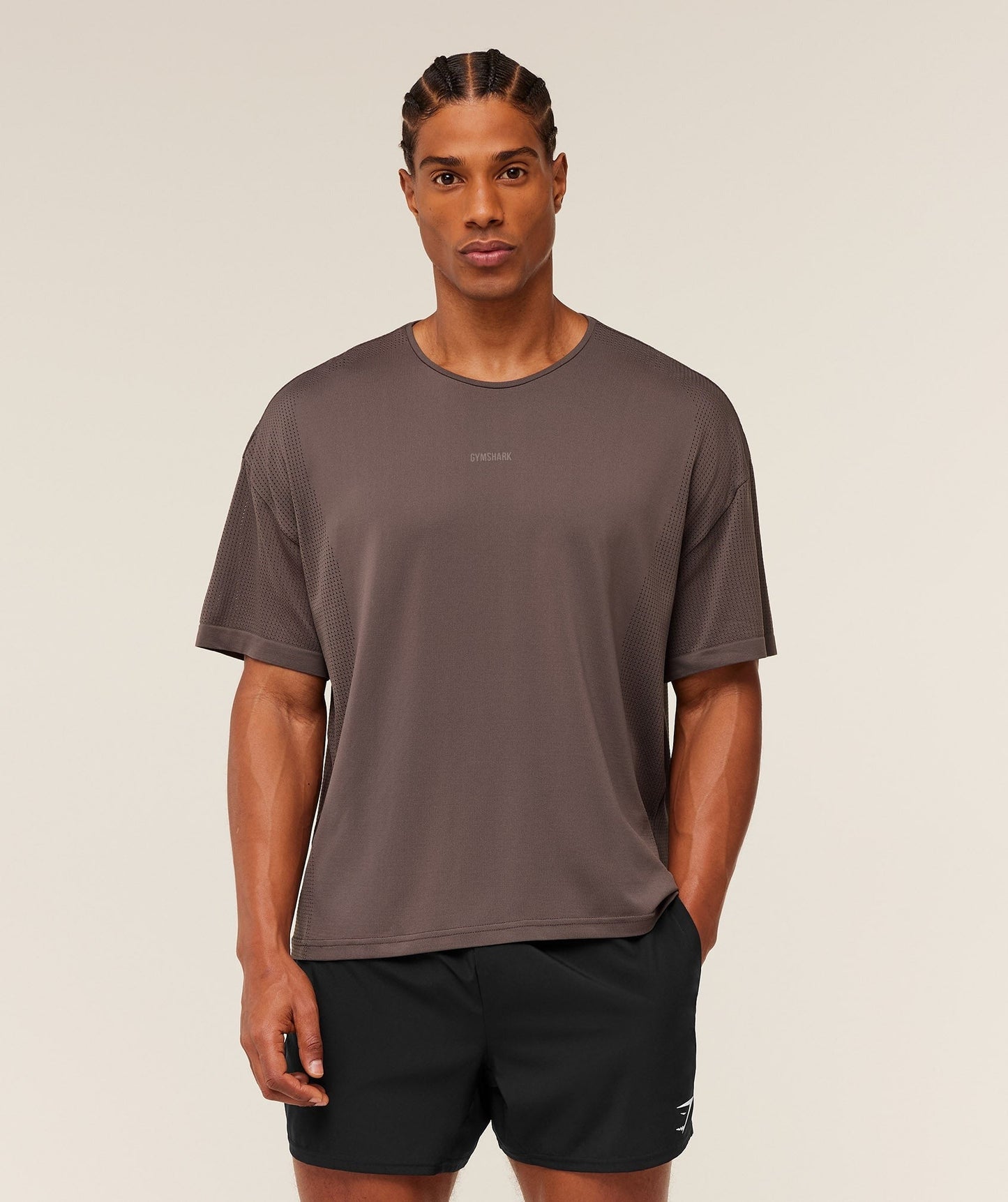 Gymshark Distance Seamless T-Shirt - Cool Brown / Cool Brown