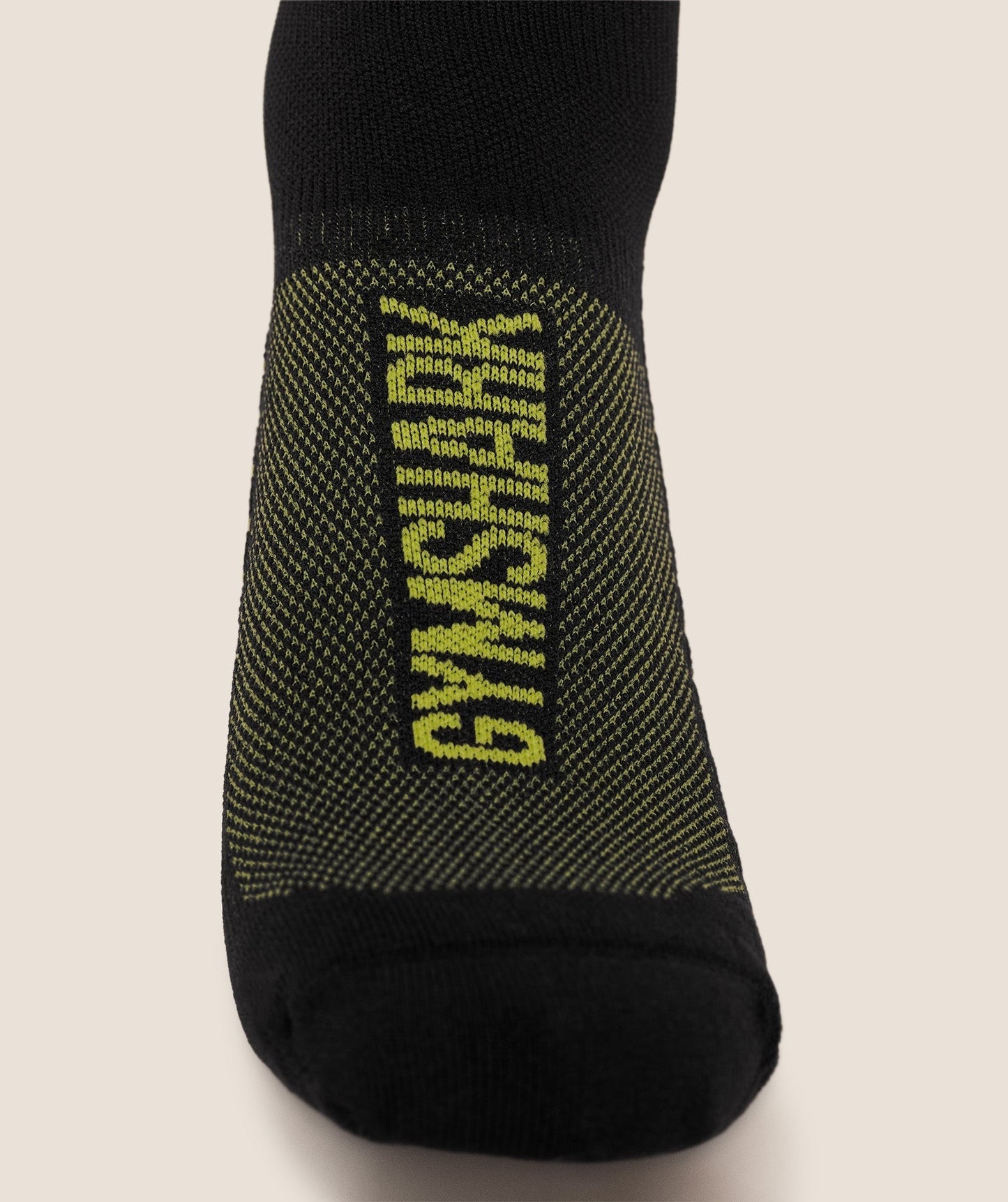 Gymshark Graphic Single Pack Crew Running Sock - Black