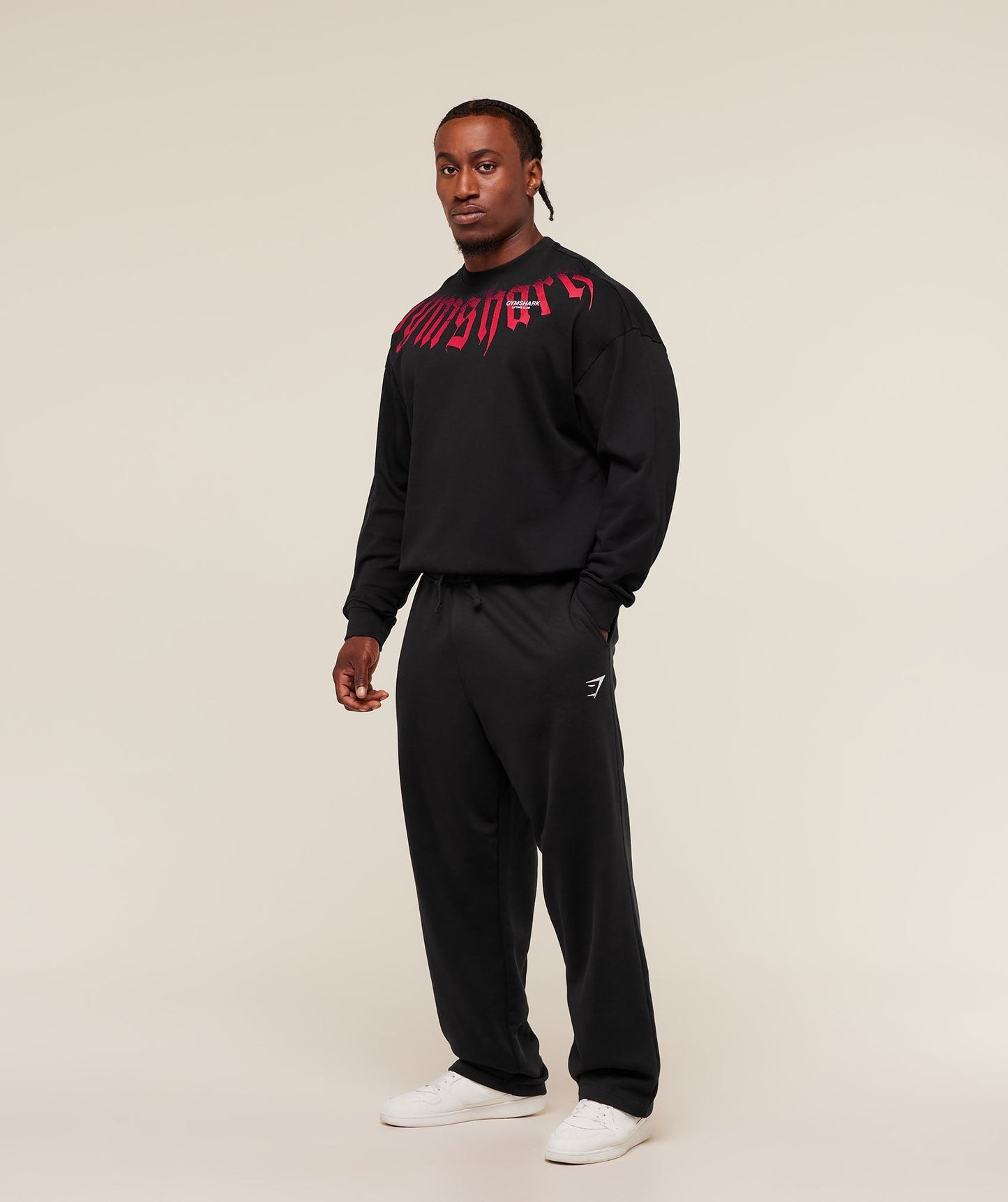 Gymshark Fade Graphic Long Sleeve T-Shirt - GS Black