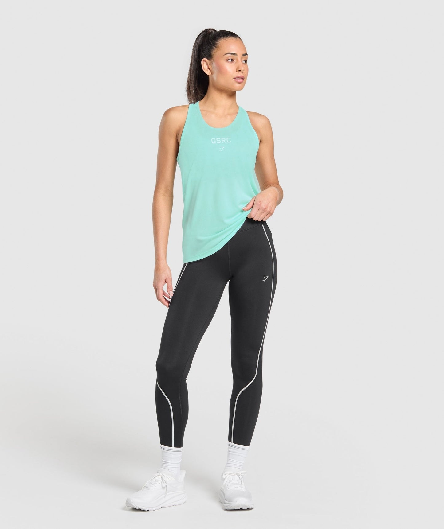 Gymshark Run Club Graphic Tank - Pop Turquoise