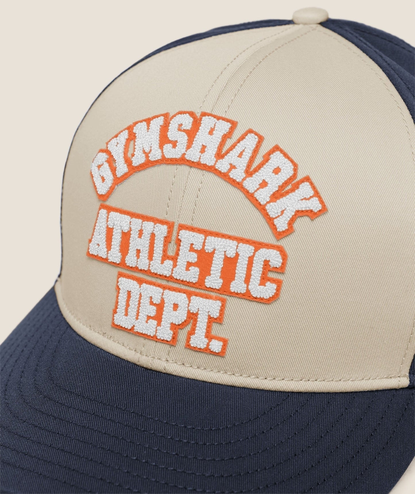 Gymshark 6 Panel Collegiate Trucker - Tinted White/Heavy Blue