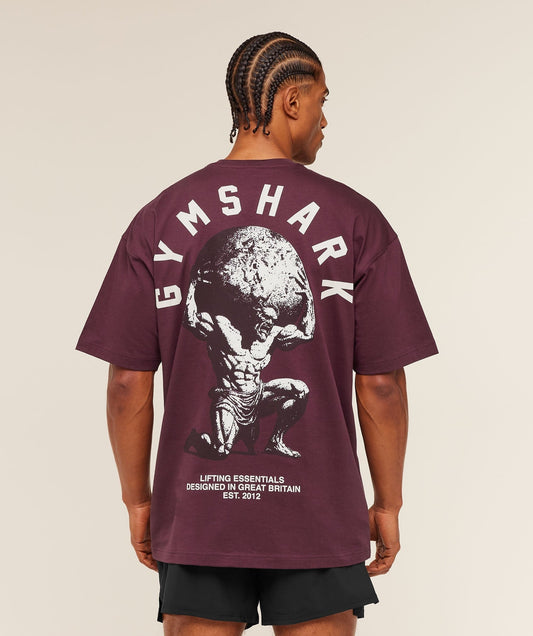 Gymshark Atlas T-Shirt - Impact Burgundy