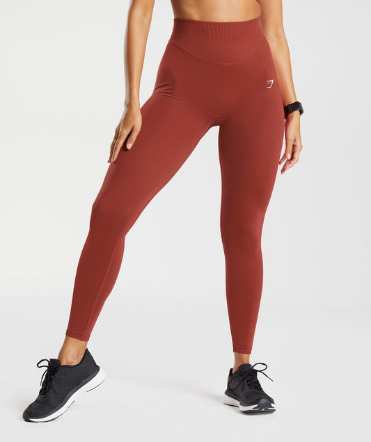 Gymshark Sweat Seamless Sculpt Leggings - Rosewood Red