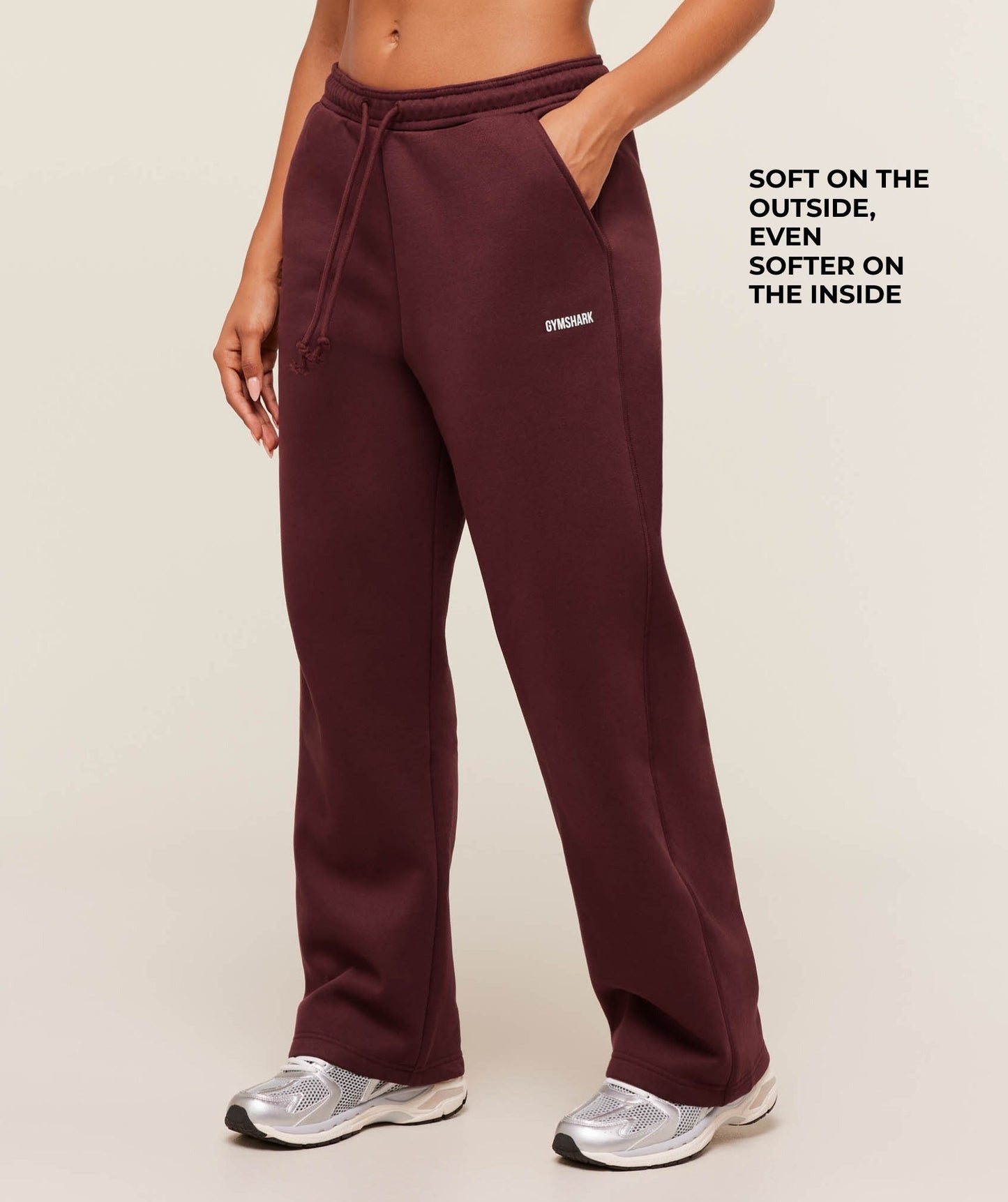 Gymshark Cosy Luxe Straight Leg Regular Joggers - Rich Maroon