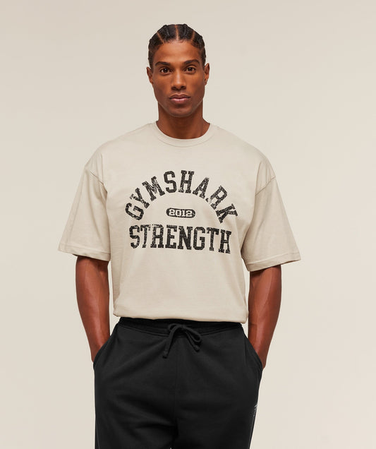 Gymshark 2012 Strength T-Shirt - Pebble Grey