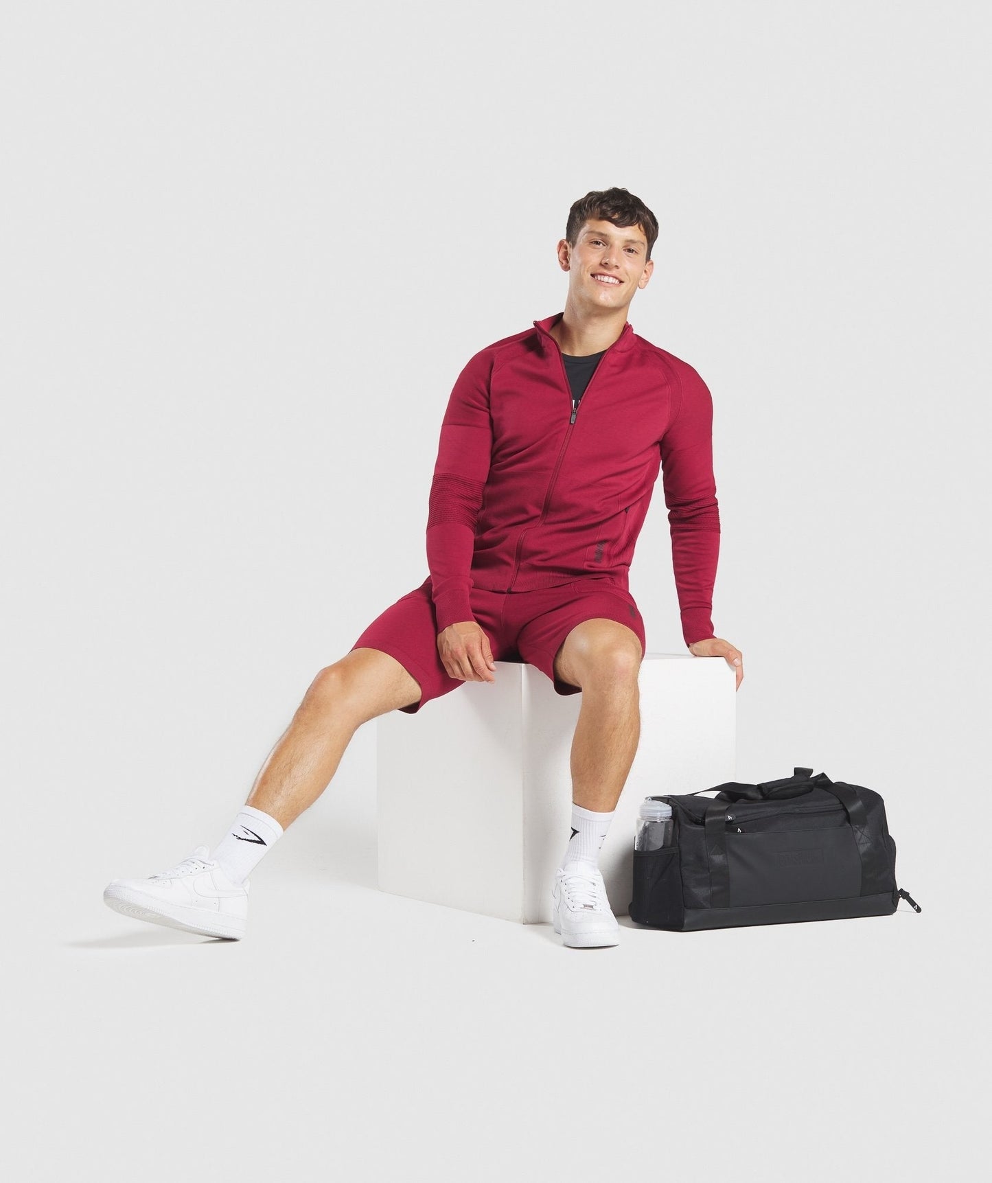 Gymshark True Knit Shorts - Burgundy