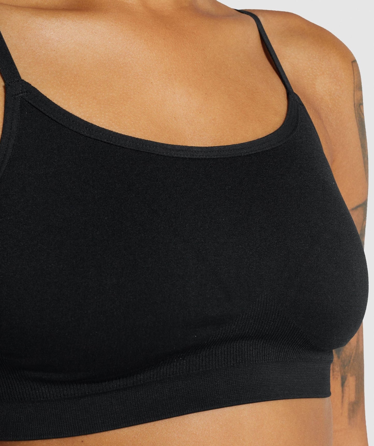 Gymshark Seamless Scoop Neck Bralette- Black