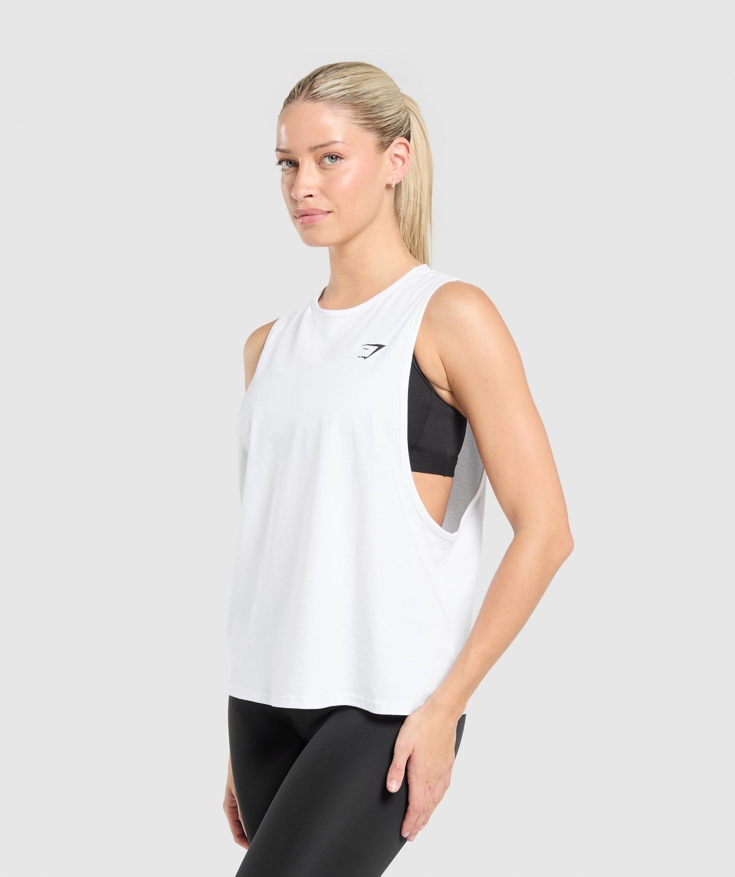 Gymshark Training Drop Arm Tank - White