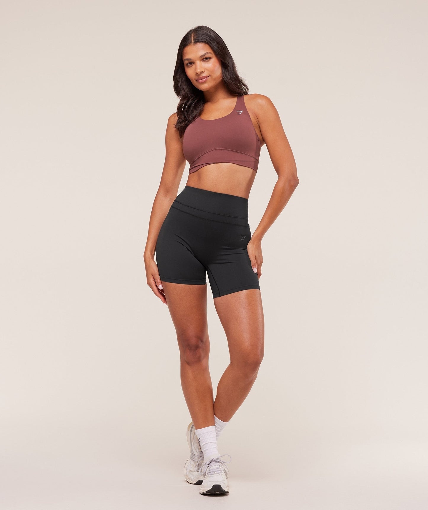 Gymshark Cross Over Sports Bra - Burgundy Brown