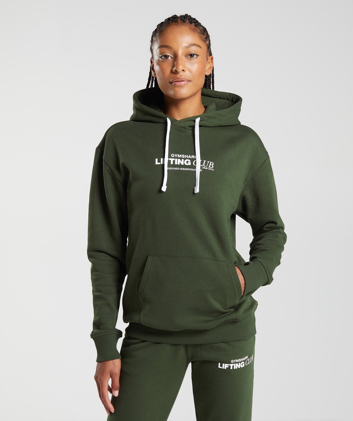 Gymshark Social Club Oversized Hoodie - Moss Olive