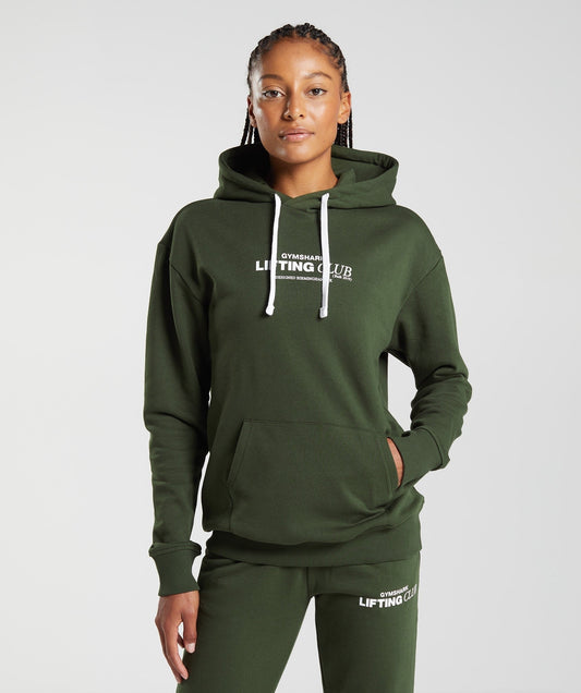 Gymshark Social Club Oversized Hoodie - Moss Olive