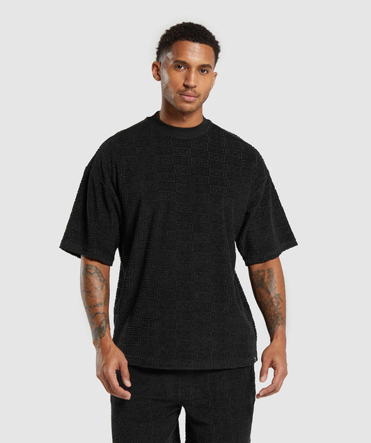 Gymshark Towelling T-Shirt - Black