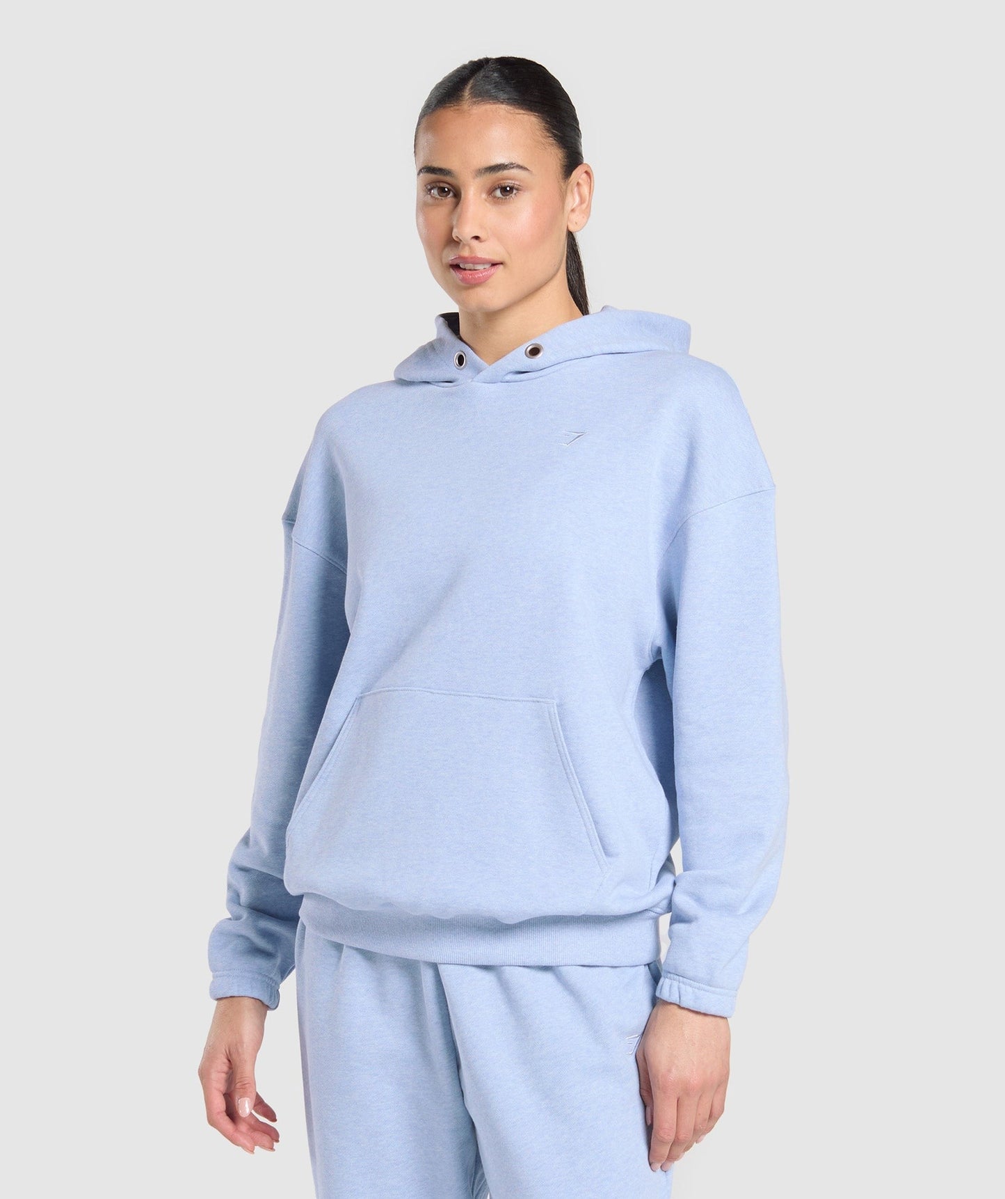 Gymshark Rest Day Sweats 2.0 Oversized Hoodie - Blue Marl