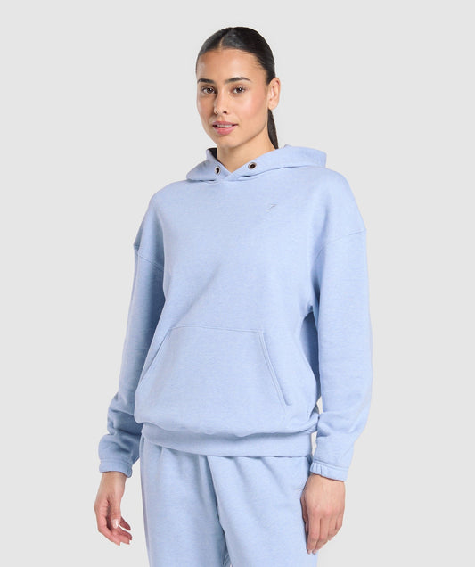 Gymshark Rest Day Sweats 2.0 Oversized Hoodie - Blue Marl