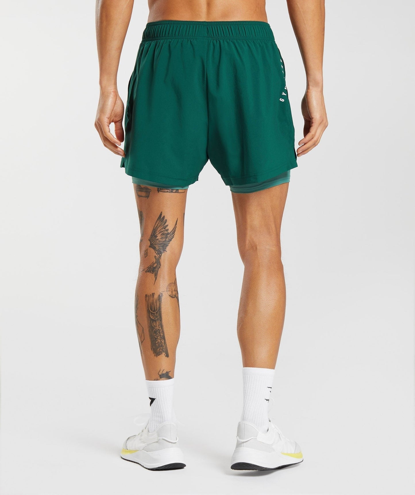 Gymshark Sport 5" 2 In 1 Shorts - Woodland Green/Hoya Green