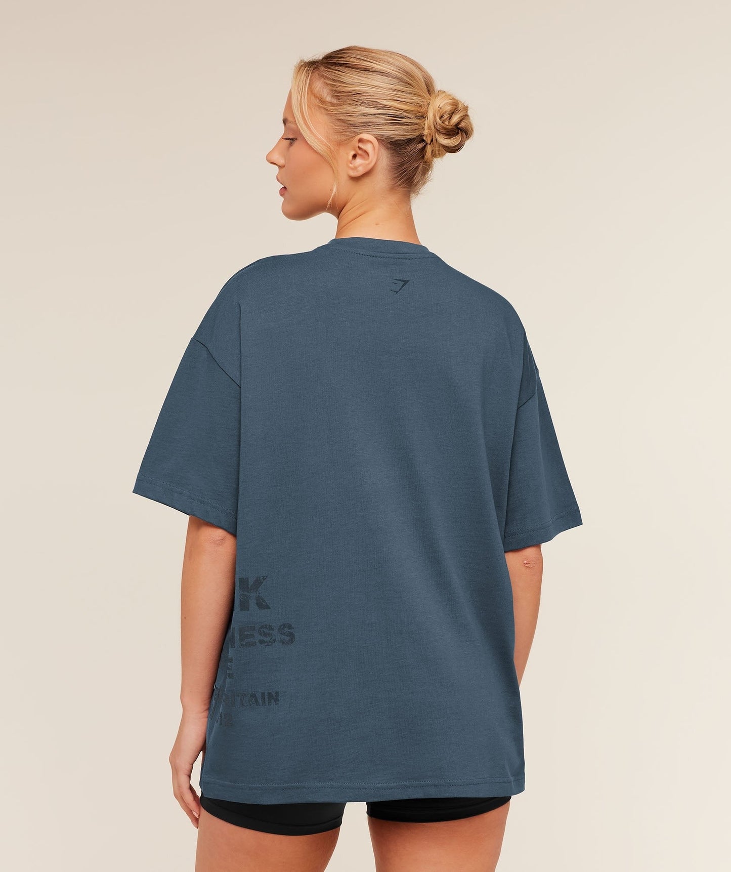 Gymshark Stacked Graphic Short Sleeve T-Shirt - Stealth Blue
