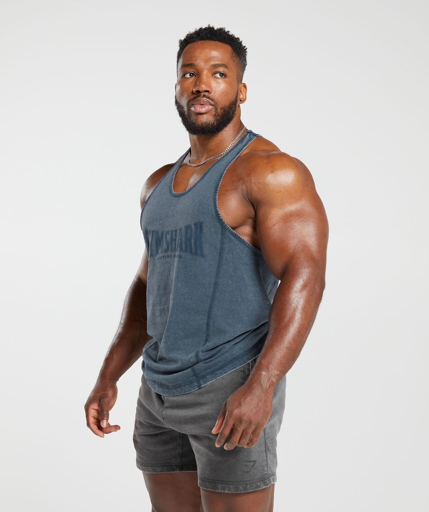 Gymshark Heritage Washed Stringer - Navy