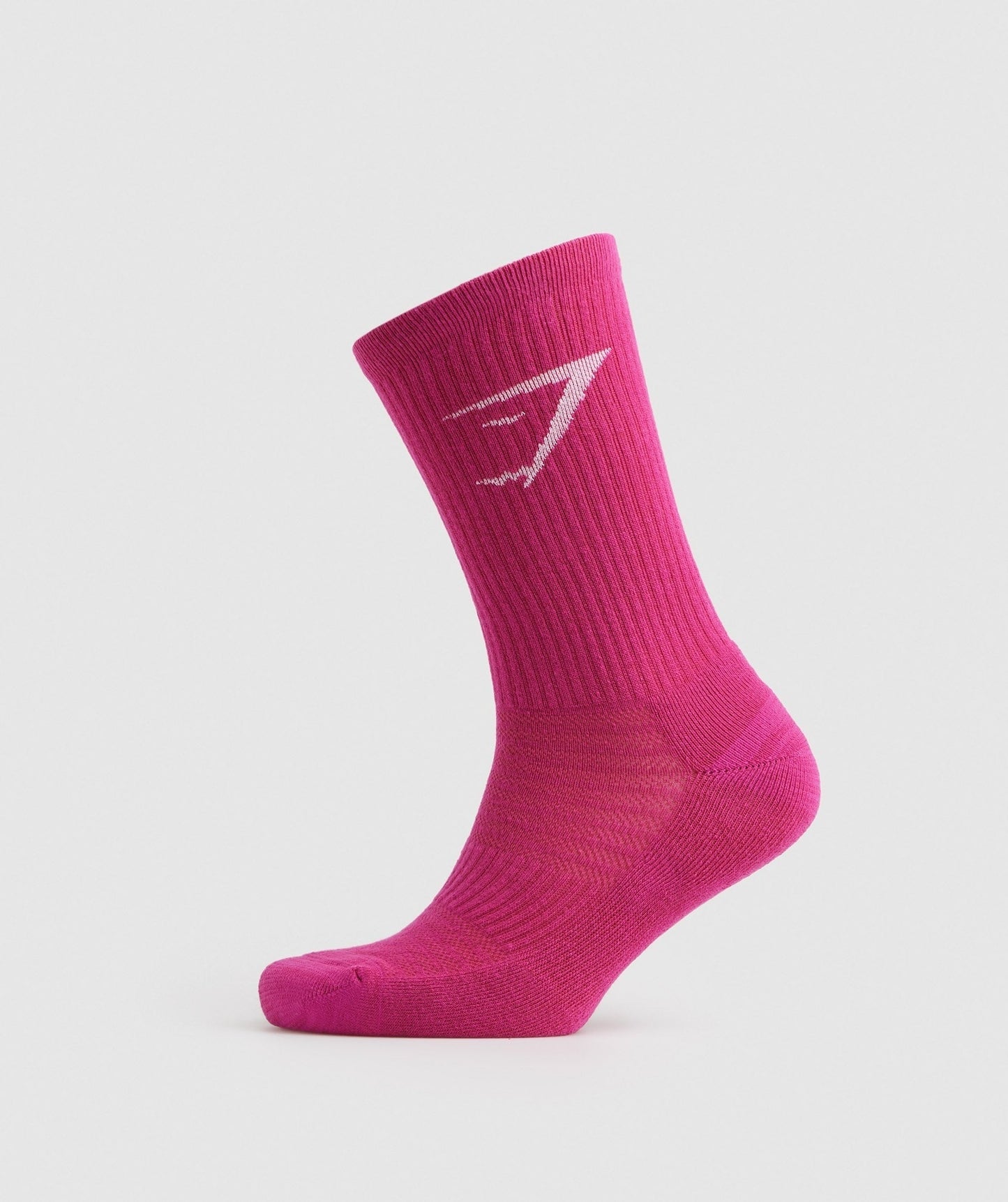 Gymshark Crew Socks 3pk - Magenta Pink/White/Sweet Pink
