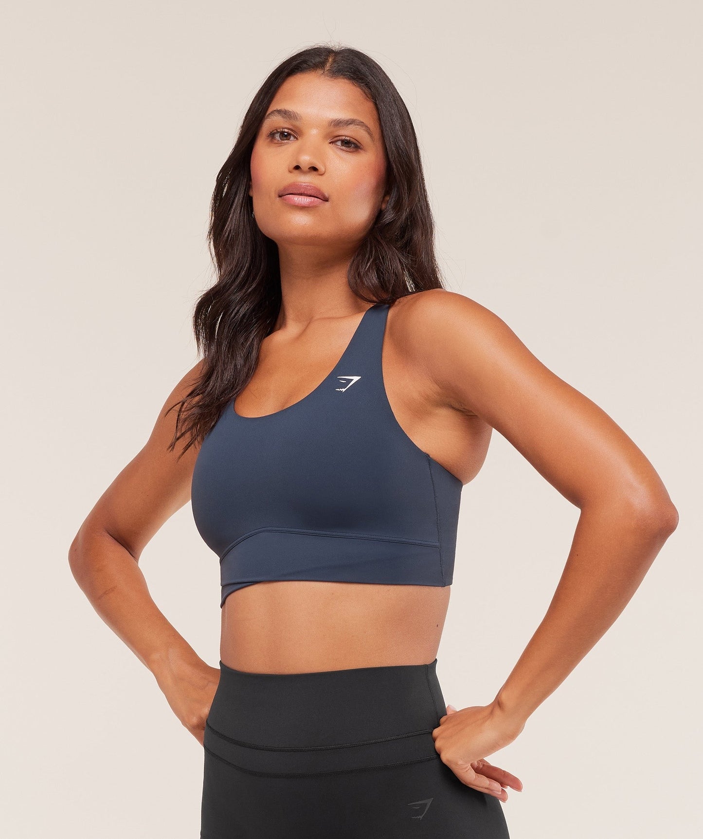 Gymshark Cross Over Sports Bra - Heavy Blue