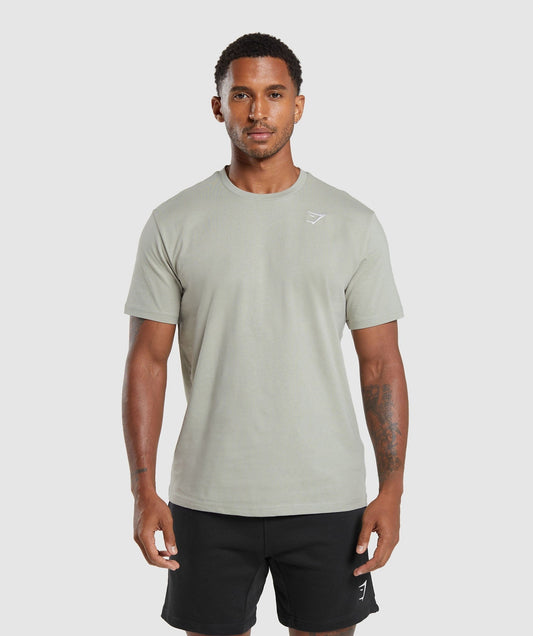 Gymshark Crest T-Shirt - Stone Grey