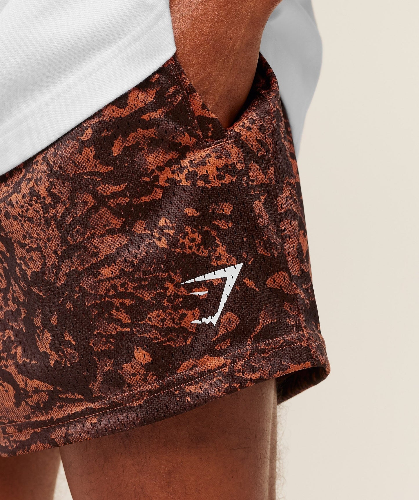 Gymshark Lifting Mesh 5" Shorts - Terracotta Orange