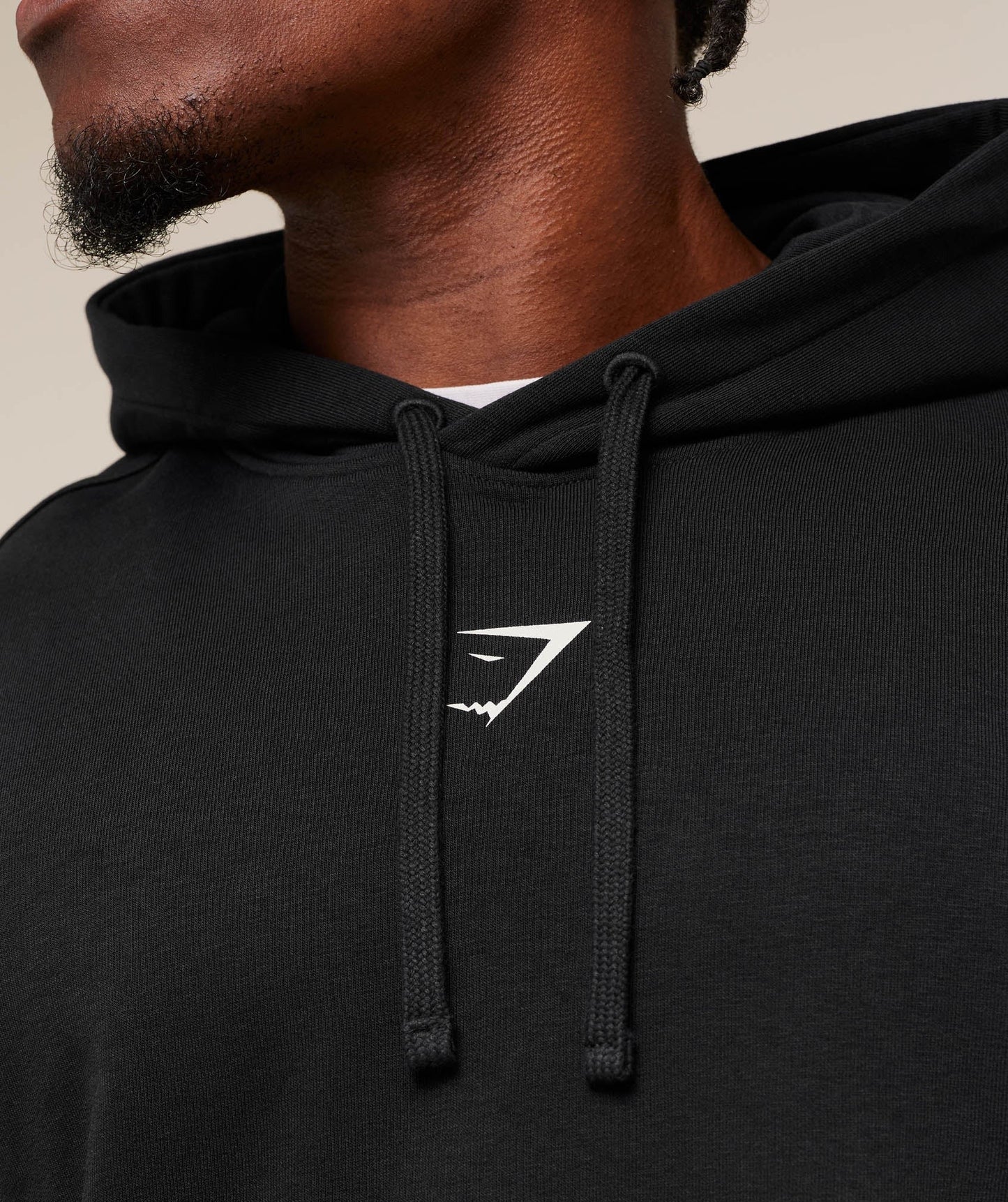 Gymshark Power Oversized Hoodie - Black/Oat White