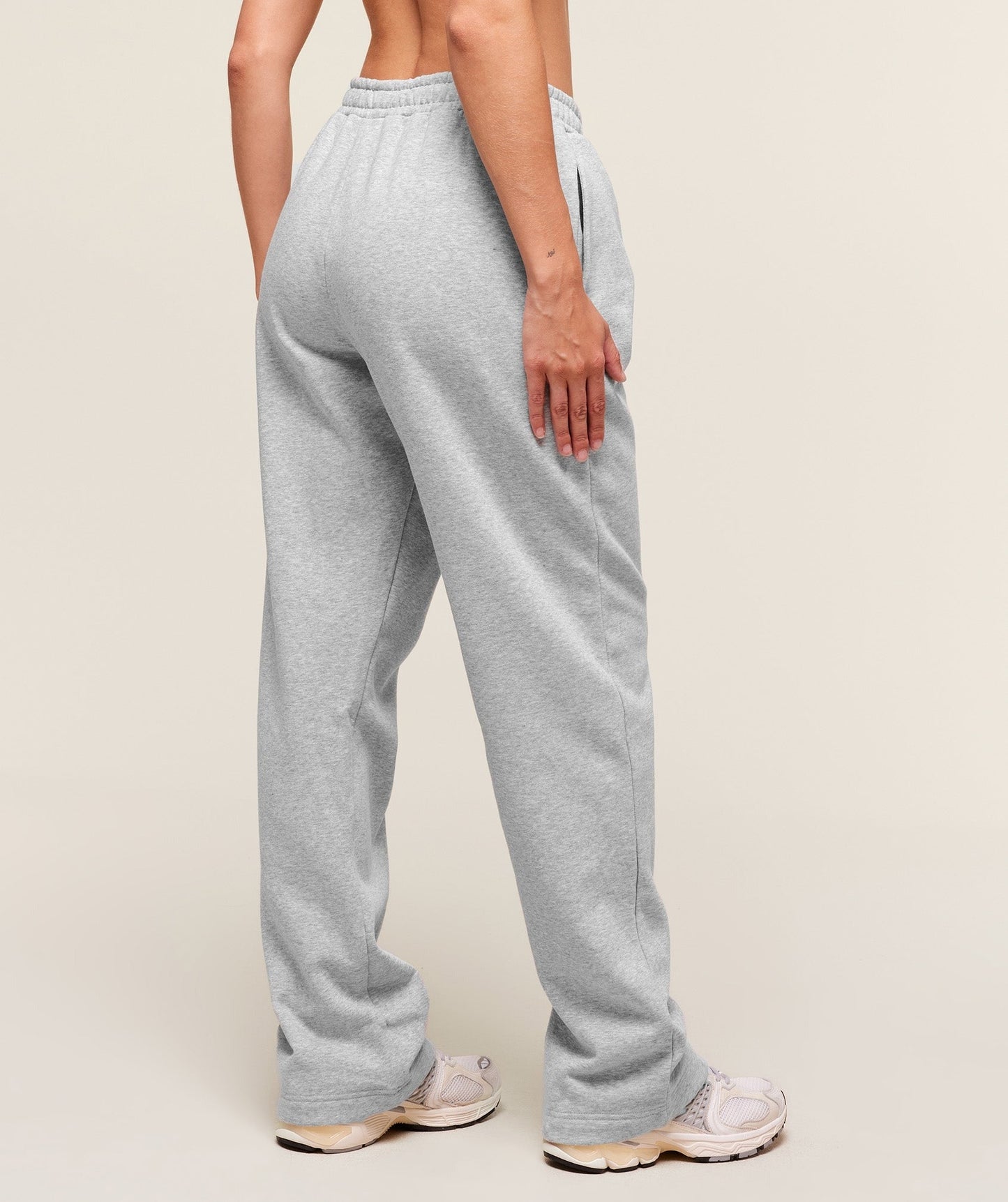 Gymshark Training Fleece Straight Leg Regular Joggers - Light Grey Core Marl
