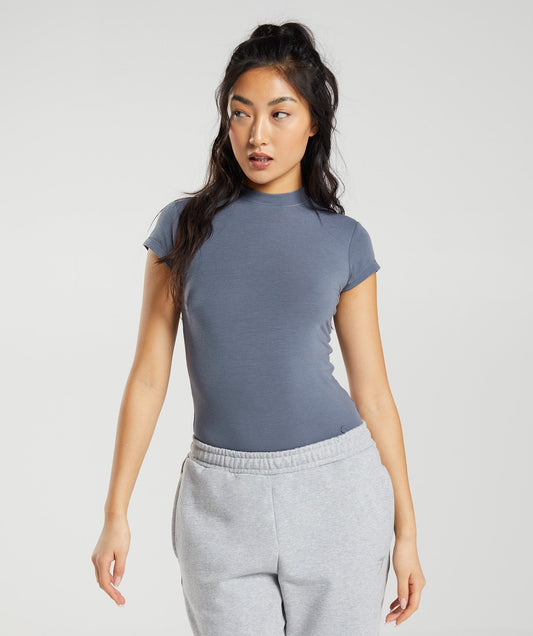 Gymshark Jersey Body Fit T-Shirt - Evening Blue