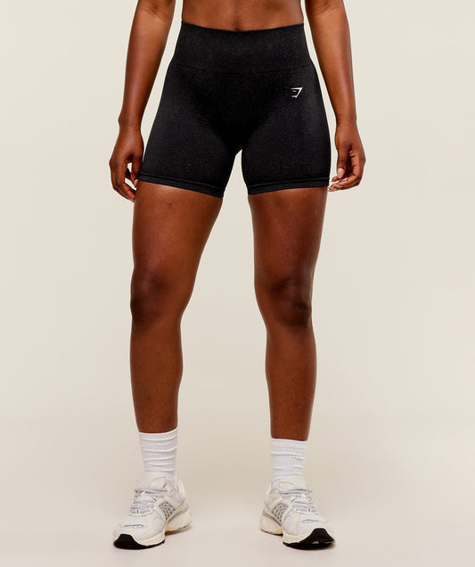 Gymshark Adapt Fleck Seamless Shorts - Black/Smokey Grey