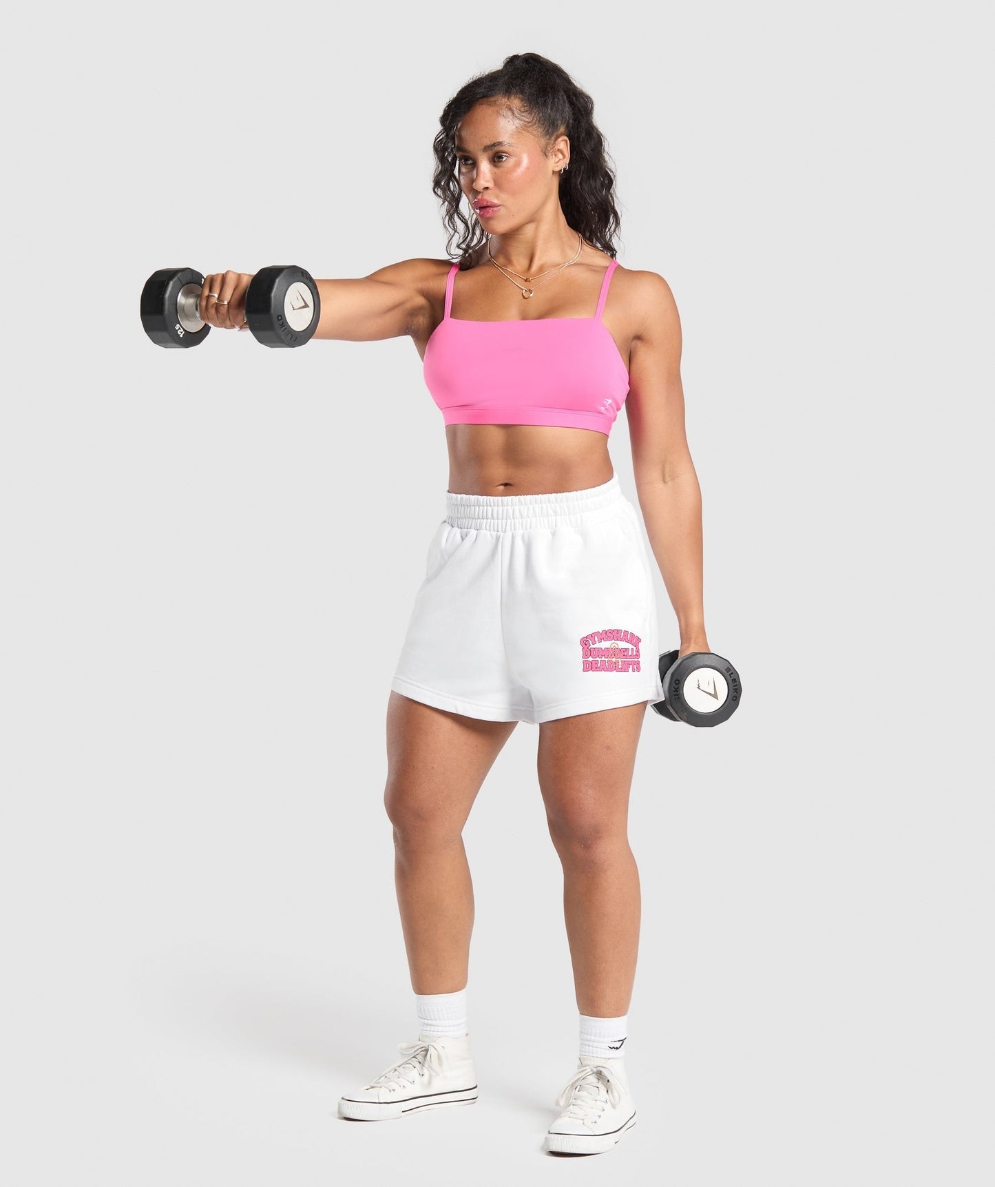 Gymshark Dumbells & Deadlifts Shorts - White