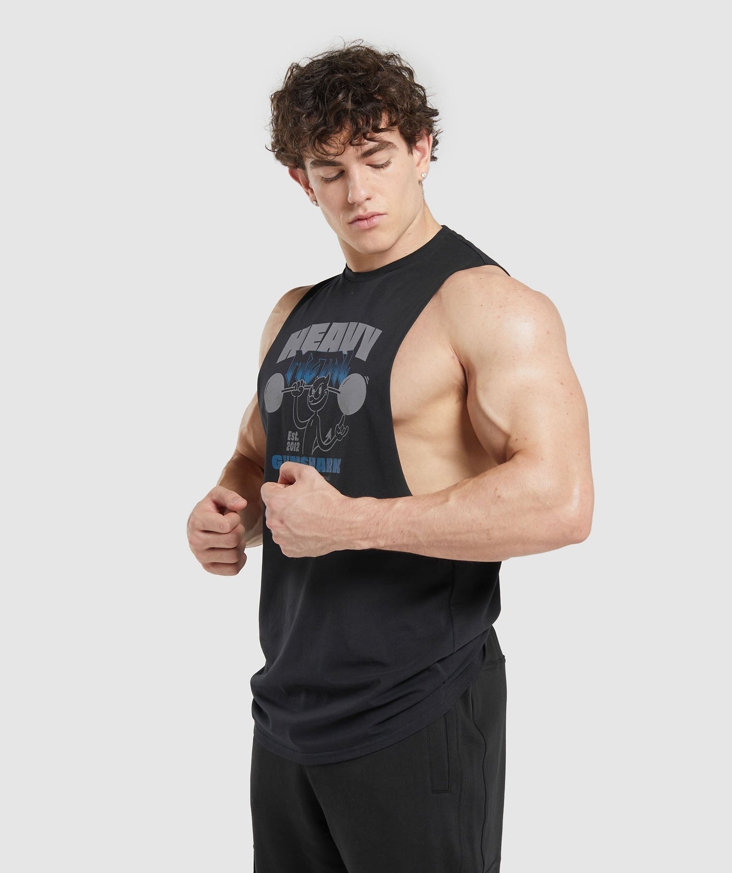 Gymshark Heavy Metal Drop Arm Tank - Black