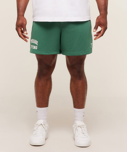 Gymshark Lifting Mesh 5" Shorts - Lift Green