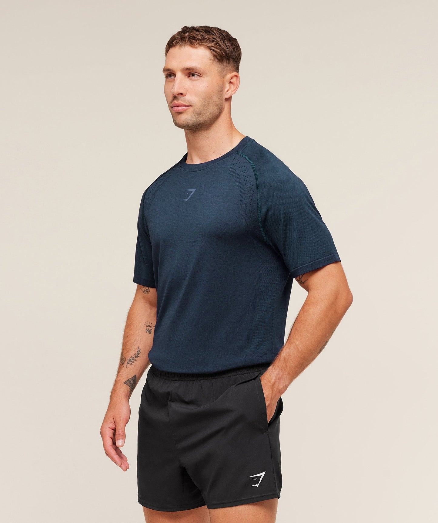 Gymshark Versatile Seamless T-Shirt - Bench Blue/Compound Blue
