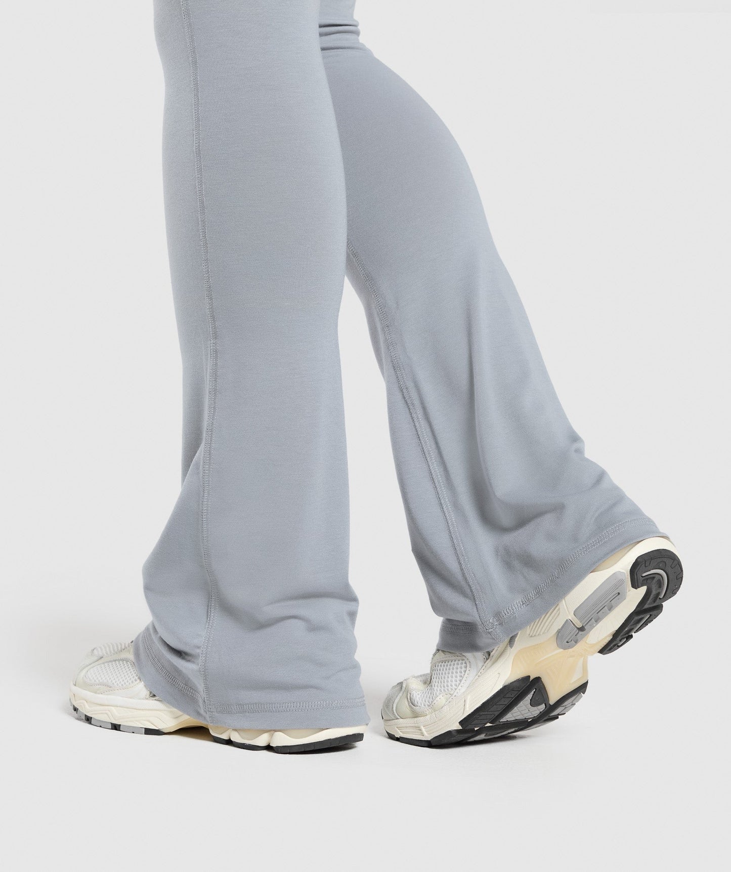Gymshark Foldover Flared Leggings - Denim Grey