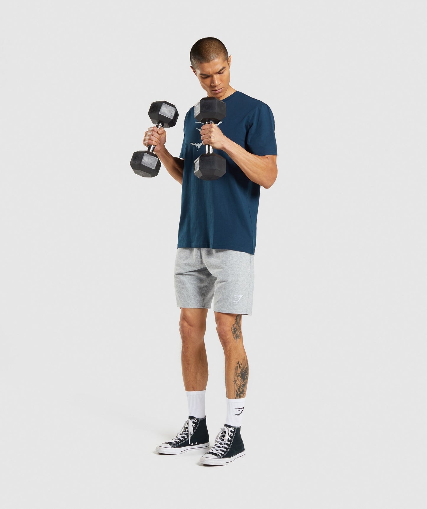 Gymshark Sharkhead Infill T-Shirt - Navy