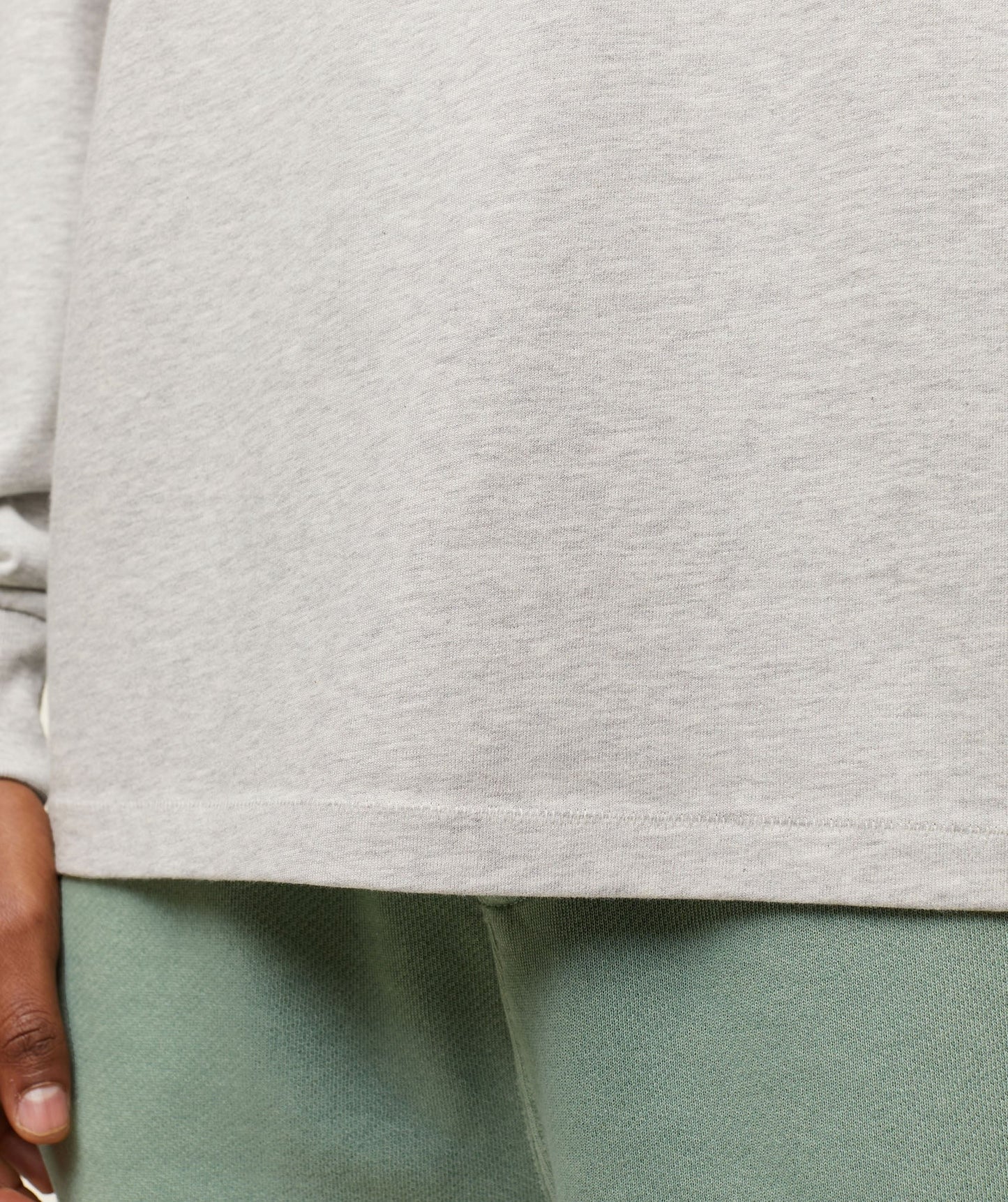 Gymshark everywear Relaxed Long Sleeve Tee - Light Grey Core Marl