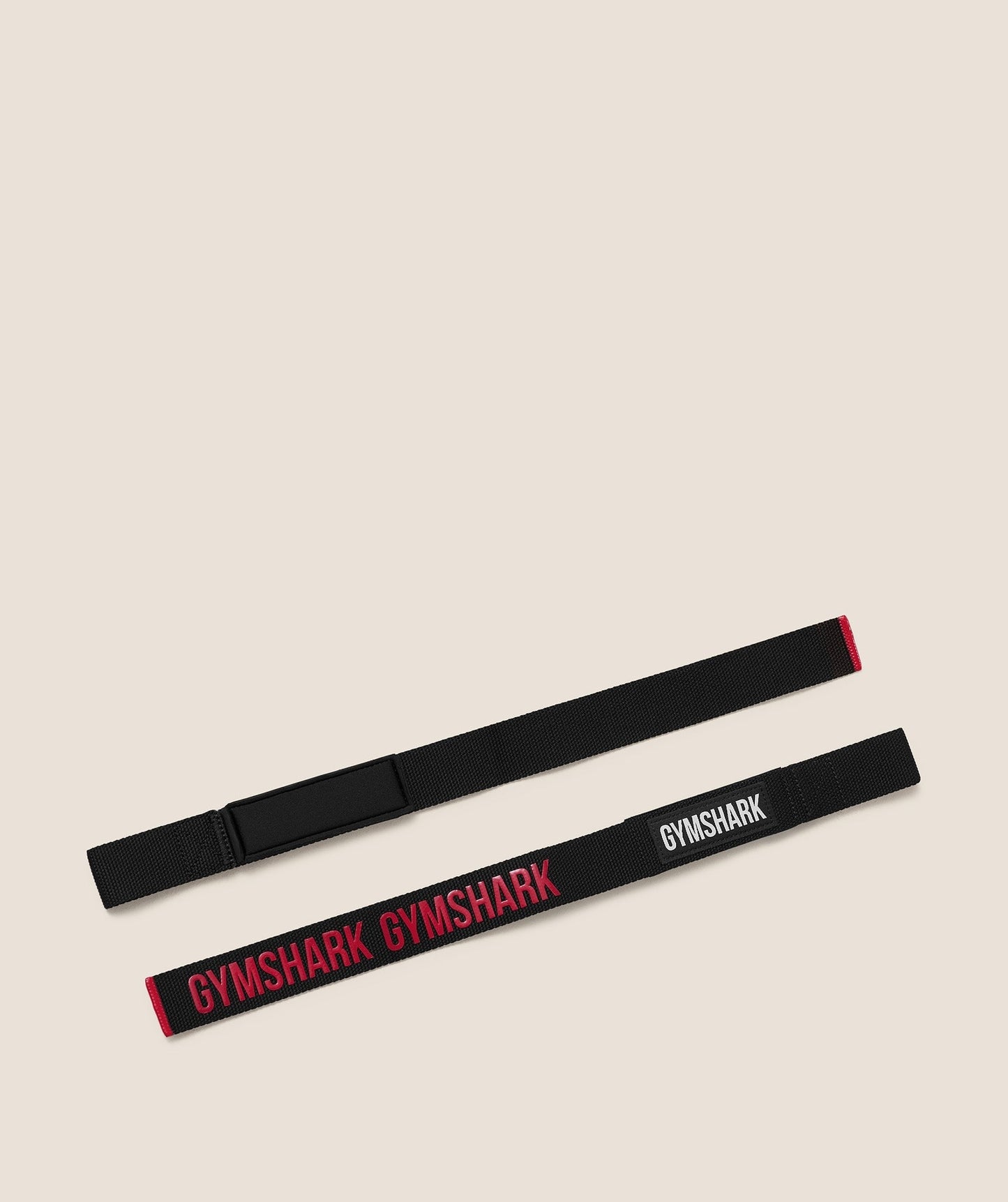 Gymshark Silicone Lifting Straps - Black/Carmine Red