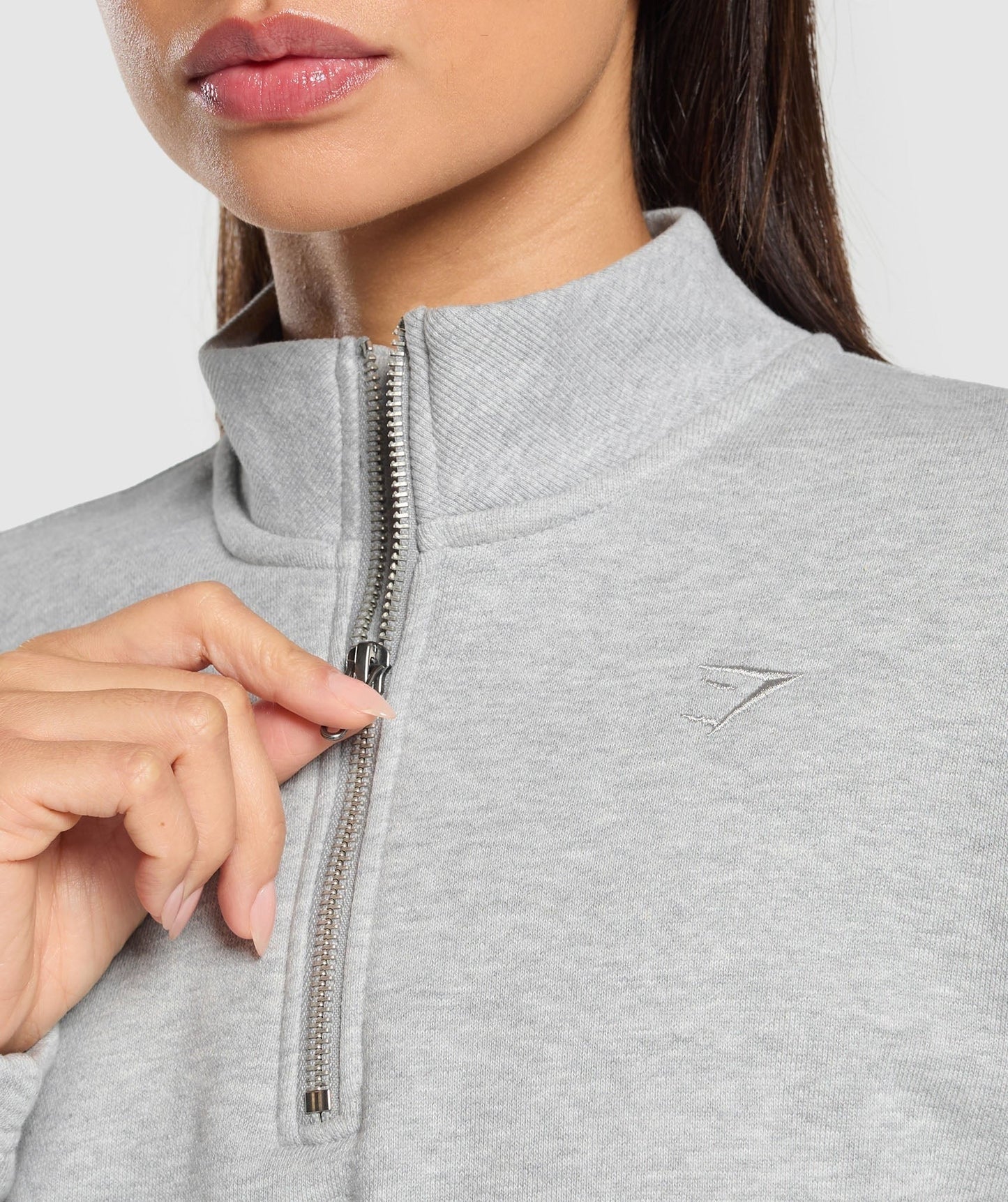 Gymshark Rest Day Sweats 2.0 1/4 Zip Pullover - Light Grey Core Marl