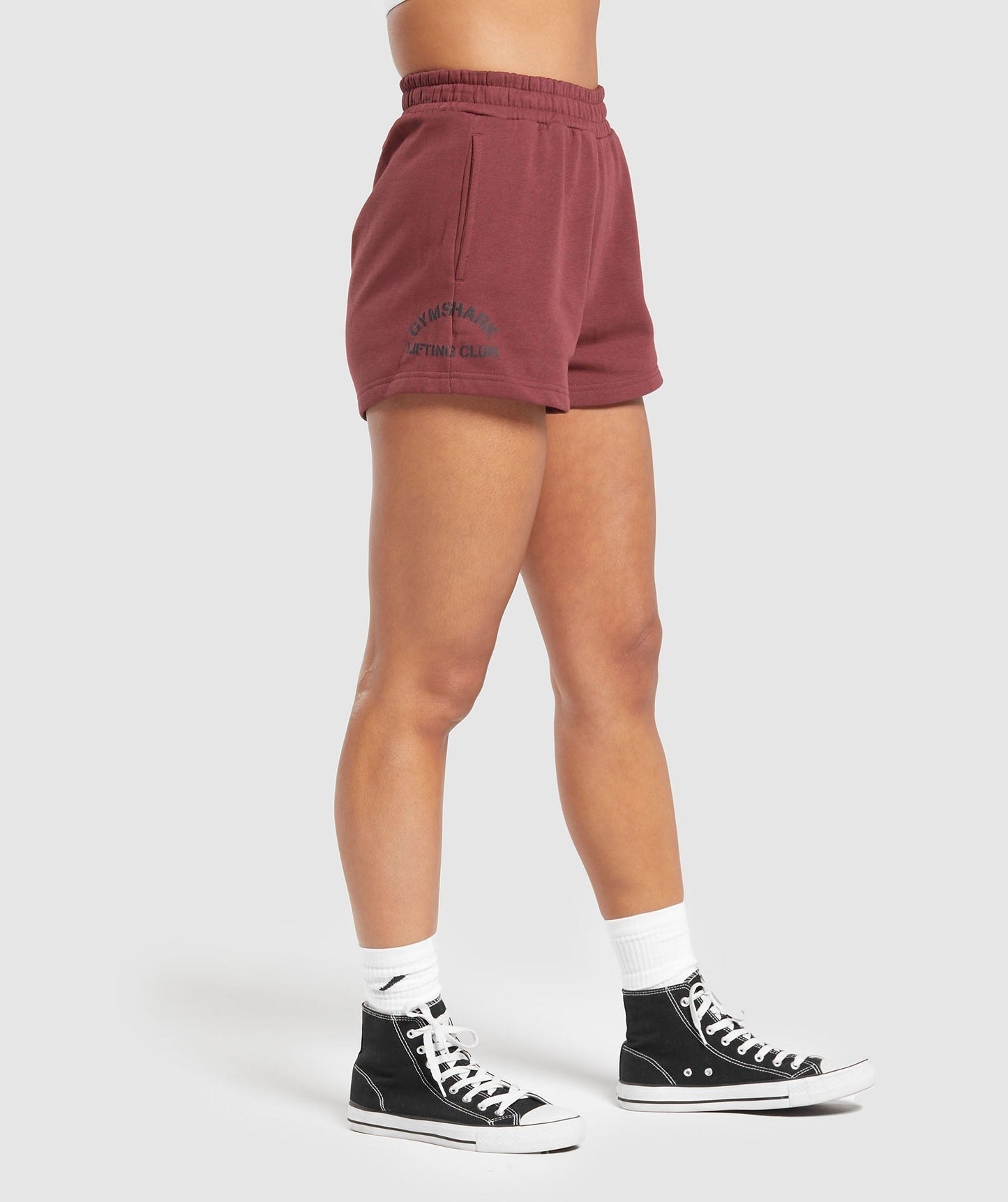 Gymshark Built Graphic Shorts - Washed Burgundy