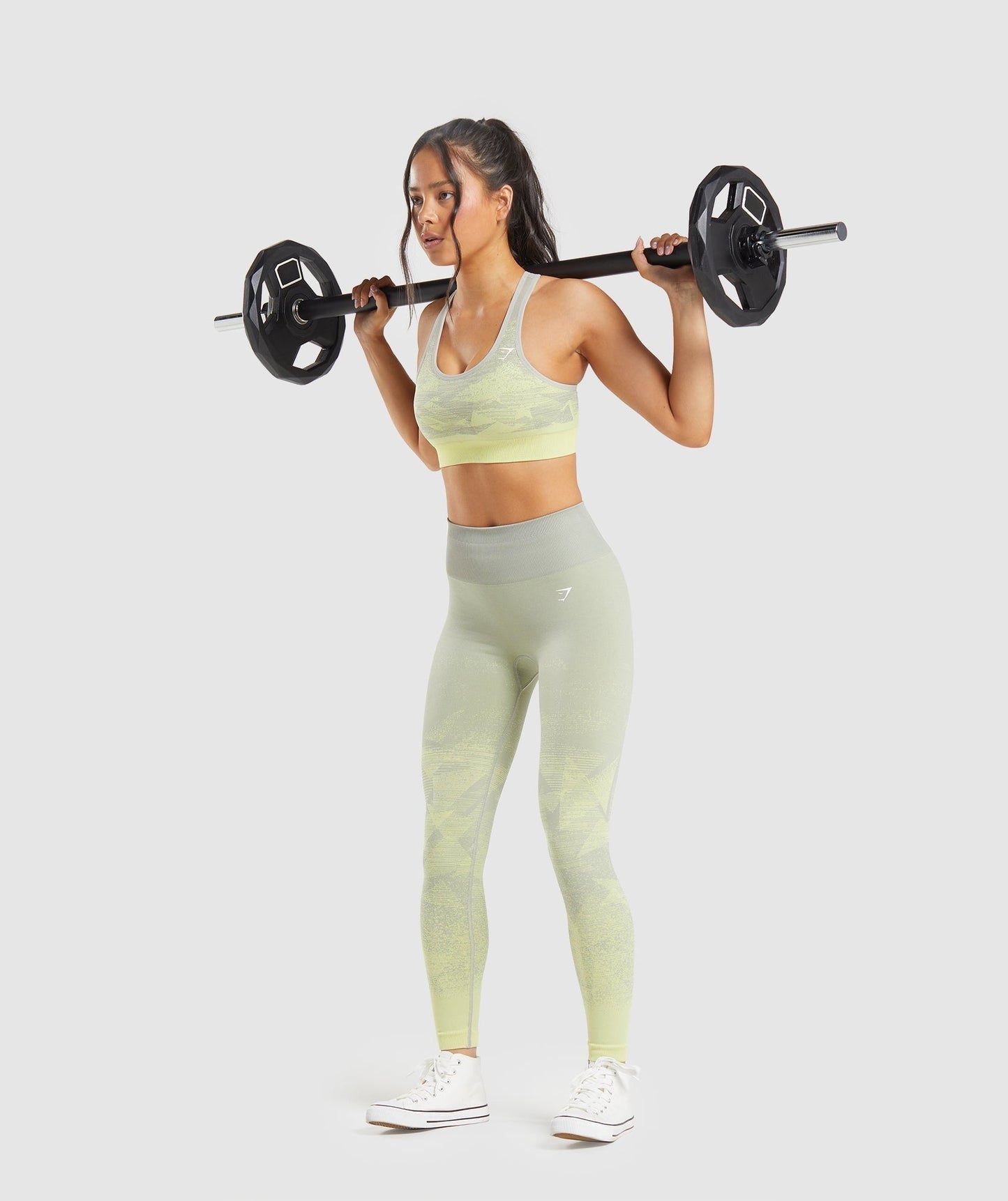 Gymshark Adapt Ombre Seamless Leggings - Triangle | Taupe Grey Print