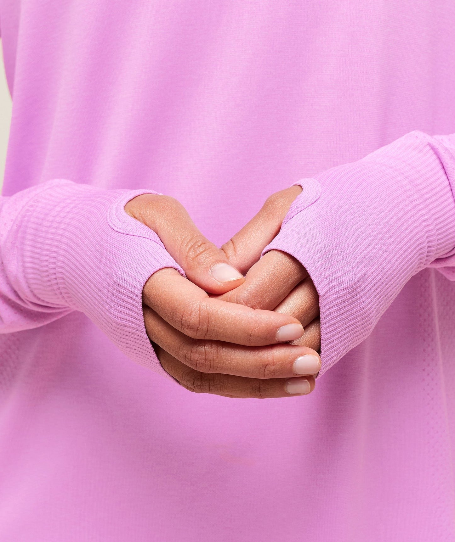 Gymshark Vital Seamless Light Long Sleeve Top - Sour Pink Marl